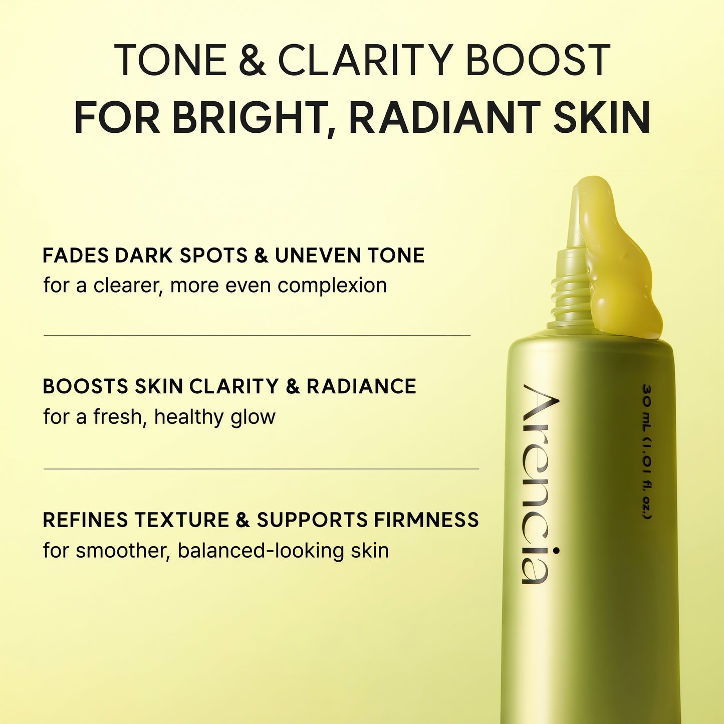 Arencia Vitamin C Booster Shot Serum with Glutathione, Niacinamide and Vitamin E for Dark Spot Care, Fine Lines & Wrinkles, Glass Skin, Korean Skincare 30ml/1.01 fl.oz